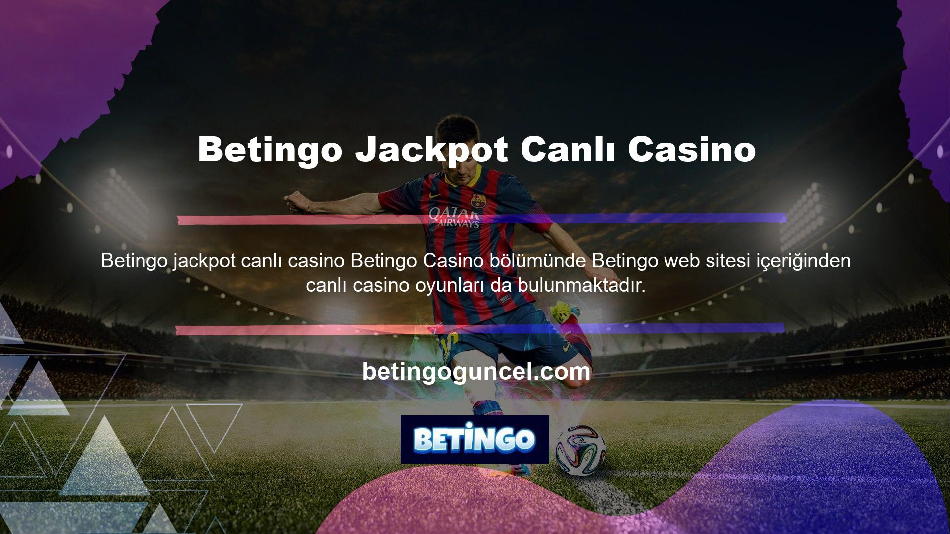Üst menüde yer alan “Canlı Casino” seçeneğine tıklayarak canlı casino oyunlarına ulaşabilirsiniz
